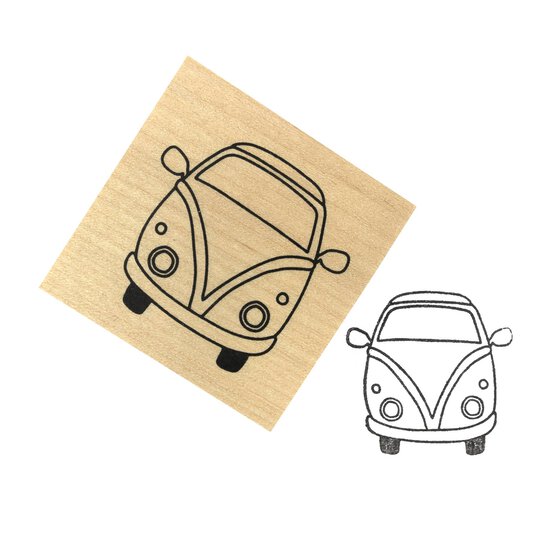 Campervan Wooden Stamp 3.8cm x 3.8cm