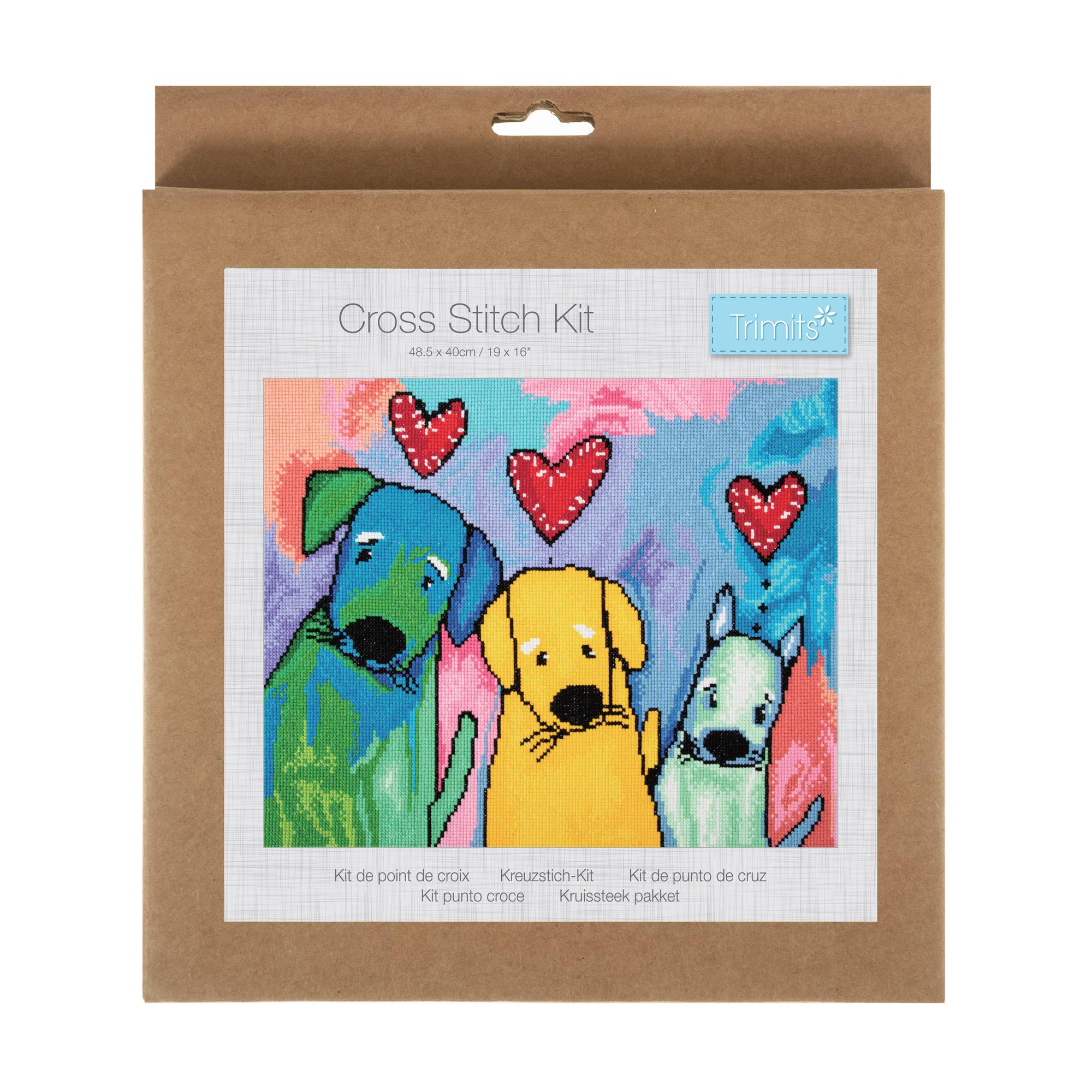 Trimits Three Amigos Large Cross Stitch Kit 40.5cm x 32cm