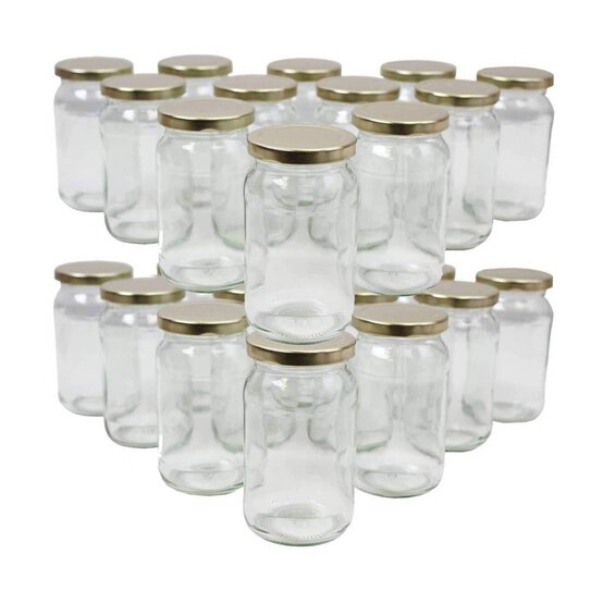 Round Glass Jar 380ml 24 Pack Bundle