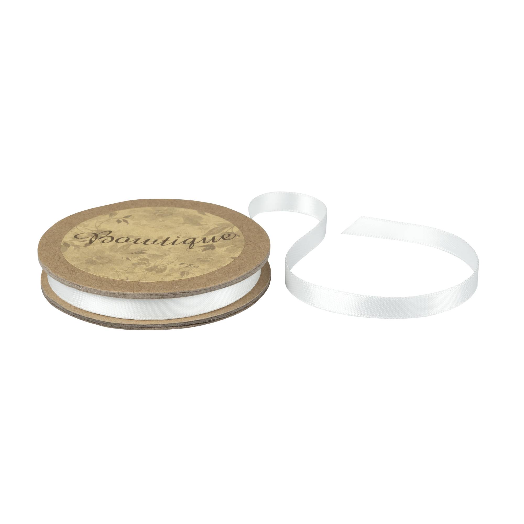 Ivory Double-Faced Satin Ribbon 6mm x 5m