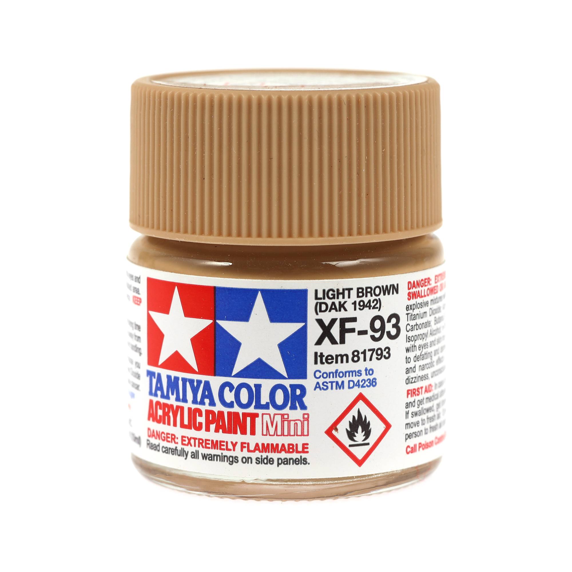 Tamiya Colour Light Brown DAK 1942 Acrylic Paint 10ml (XF-93)
