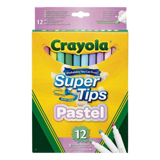 Crayola Pastel Supertips Washable Felt Tips 12 Pack