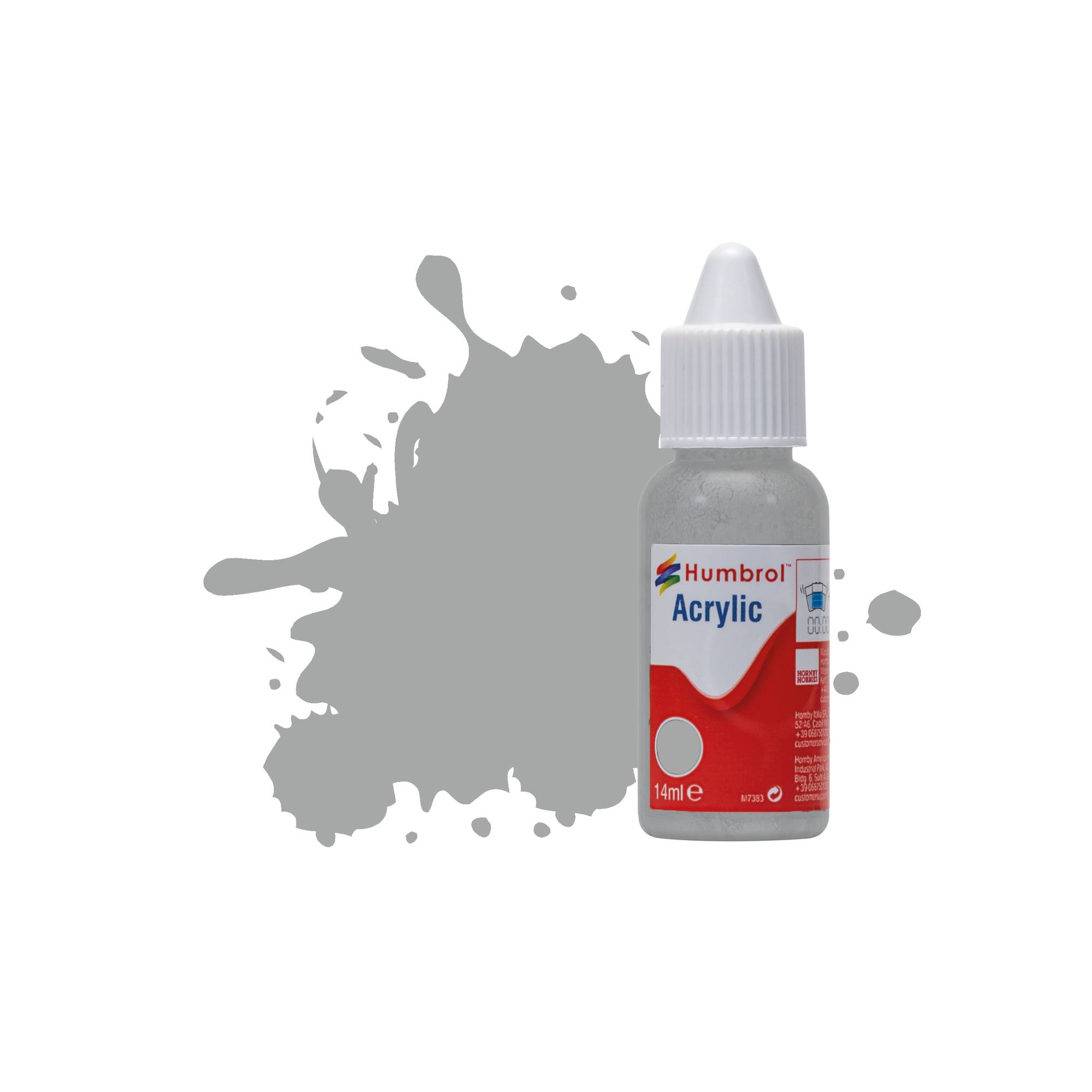 Humbrol 129 US Gull Grey Satin Acrylic Paint Dropper 14ml