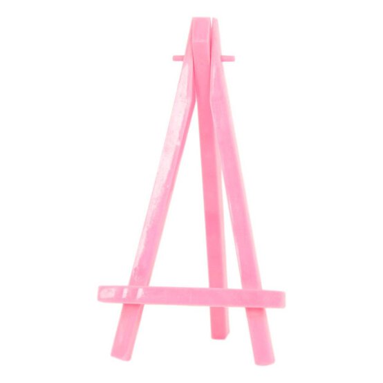 Pink Plastic Mini Easel 15cm x 8cm x 8.5cm