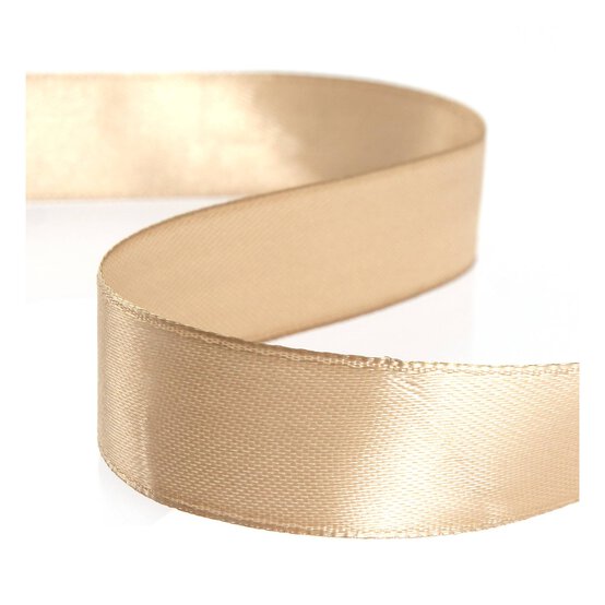 Tan Gold Satin Ribbon 20mm x 15m