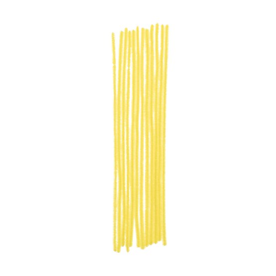 Yellow Pipe Cleaners 12 Pack