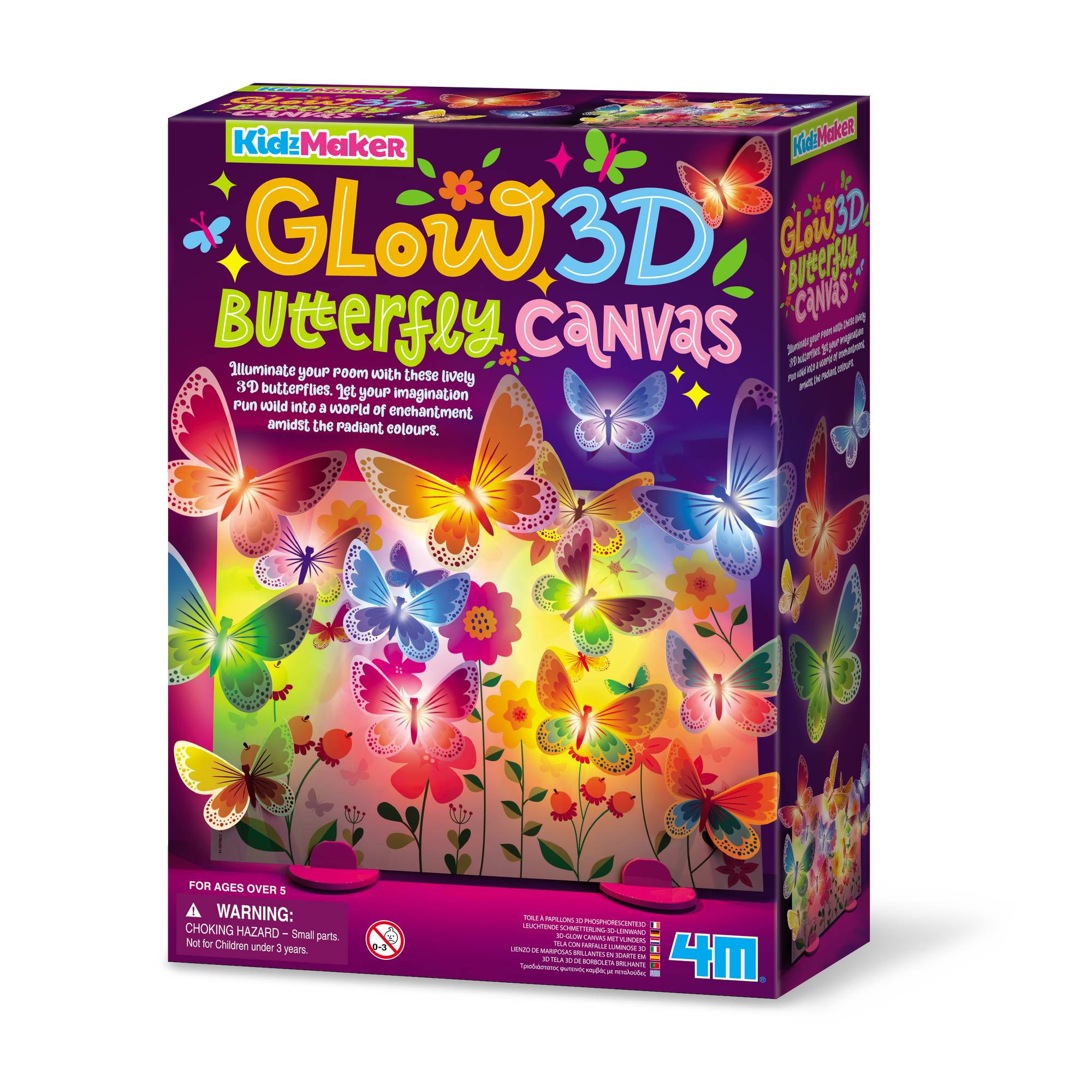 KidzMaker Glow 3D Butterfly Canvas