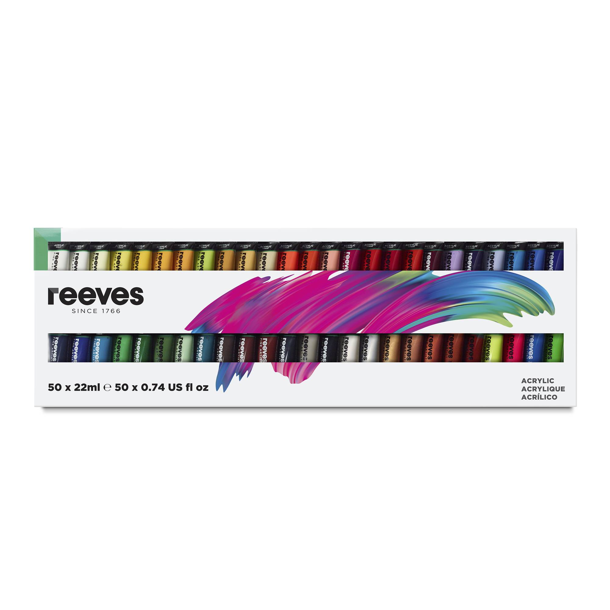 Reeves Acrylic Paint Set 22ml 50 Pack