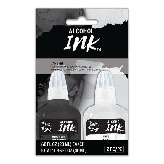 Brea Reese Black and White Alcohol Ink 20ml 2 Pack
