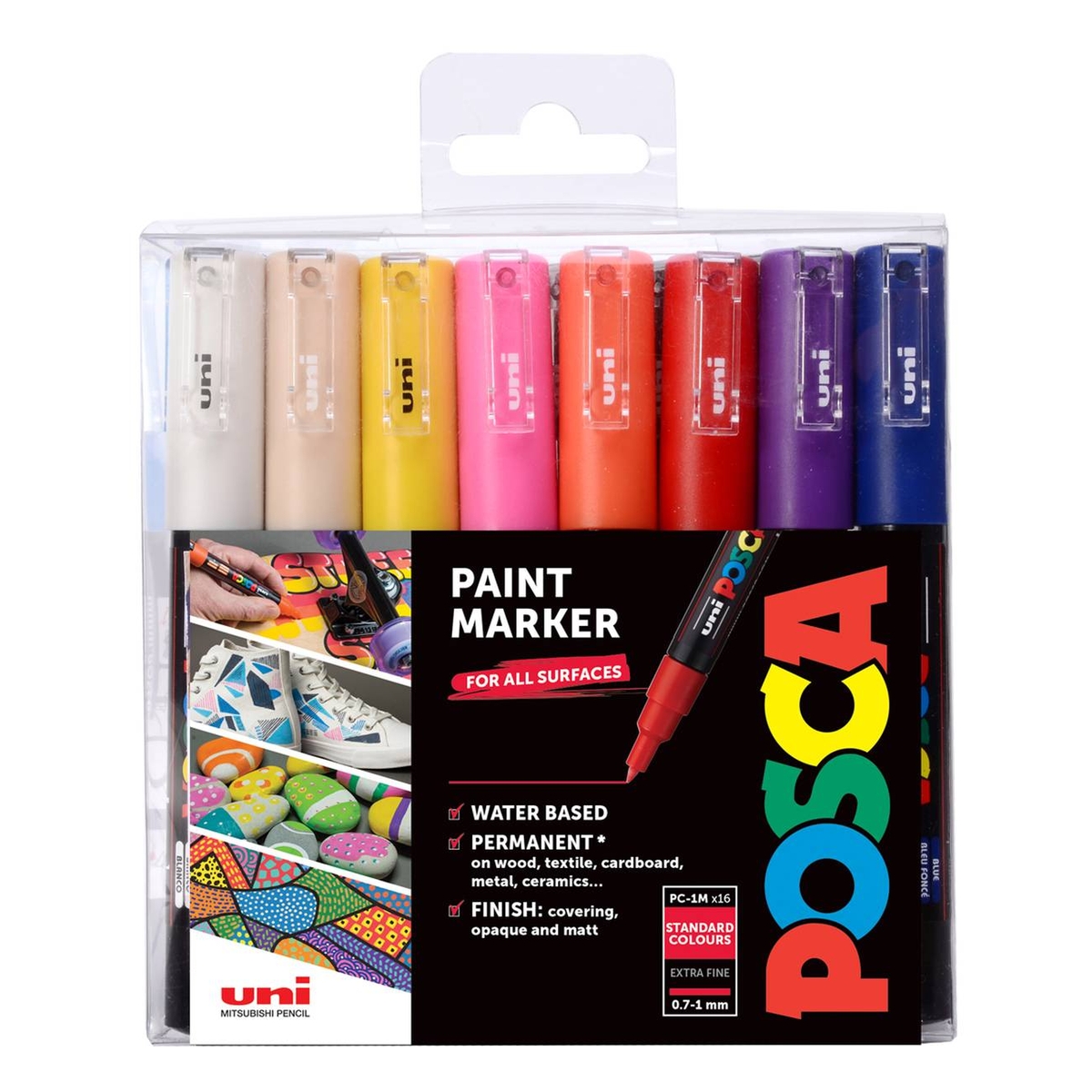 Uni-ball Posca PC-1M Marker Pens 16 Pack