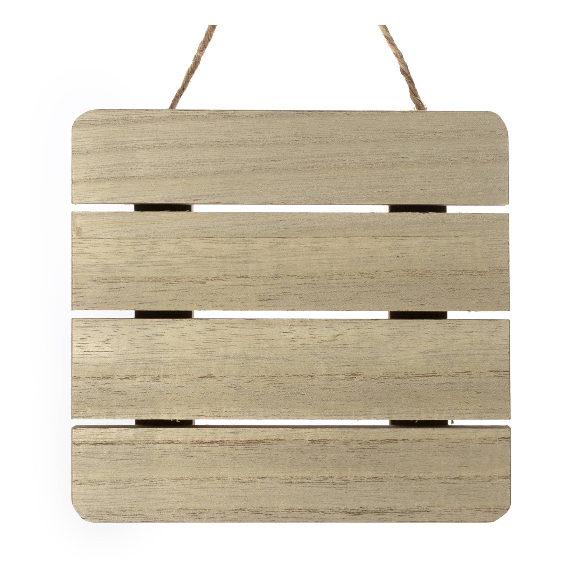 Square Wooden Wall Plaque 15cm
