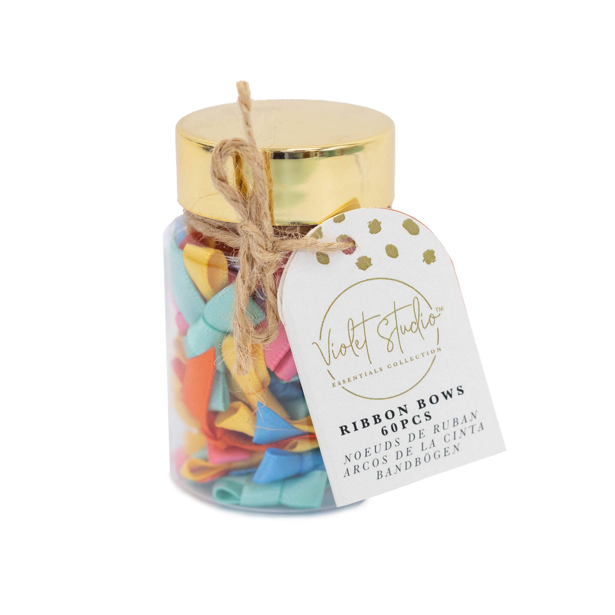 Violet Studio Bright Ribbon Bow Jar 60 Pack