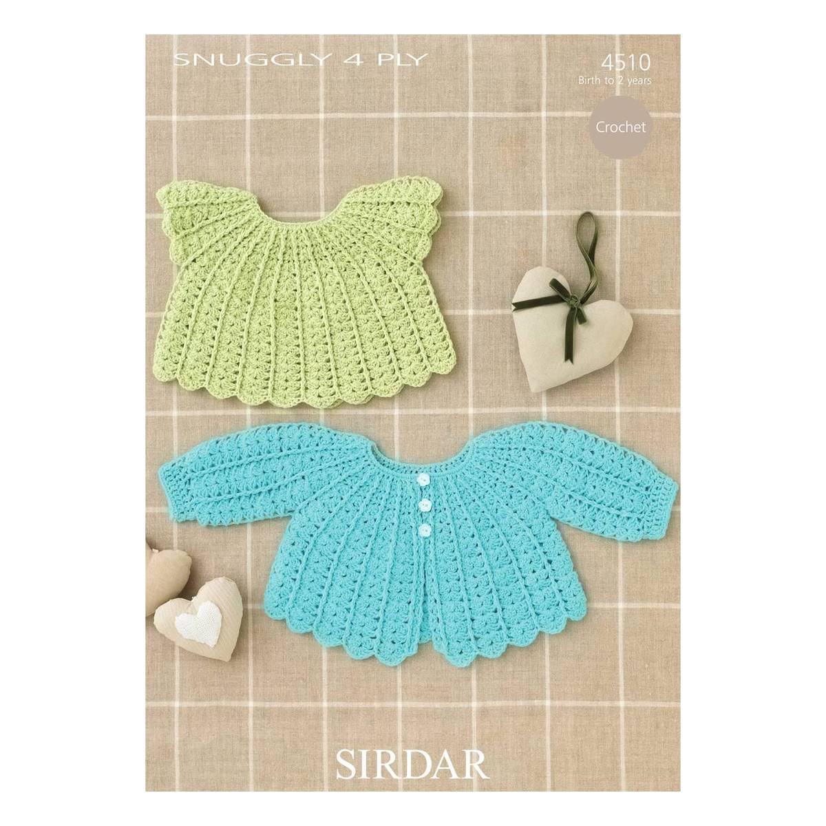 Sirdar Snuggly 4 Ply Matinee Coat and Angel TopDigital Pattern 4510