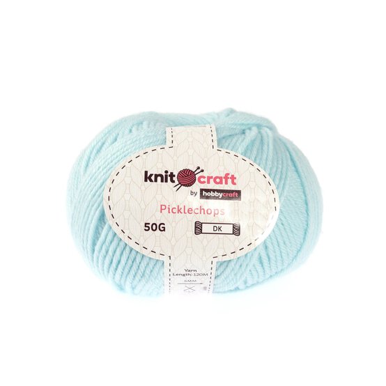 Knitcraft Pale Blue Picklechops DK Yarn 50g