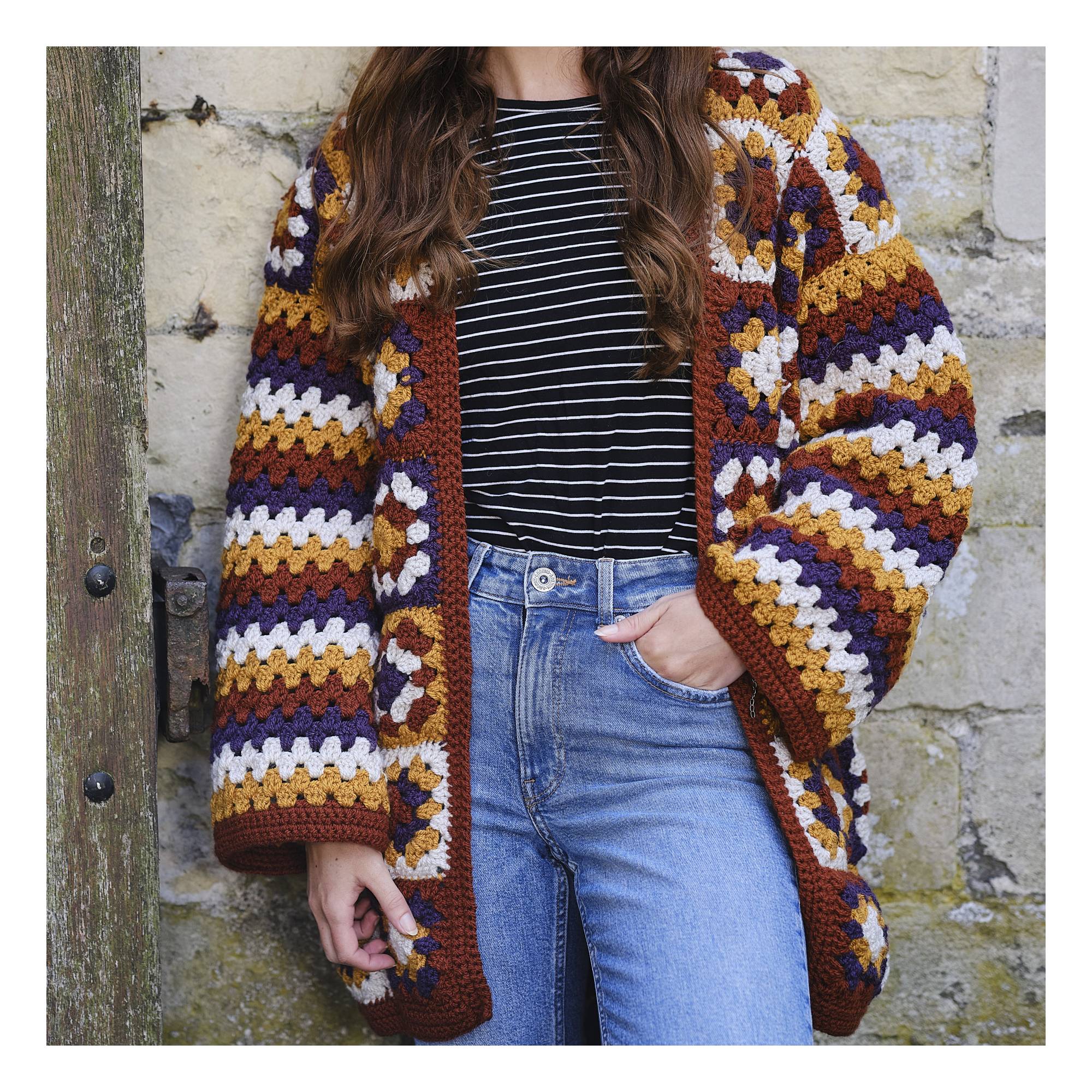 Knitcraft Granny Square Cardigan Digital Pattern 0355