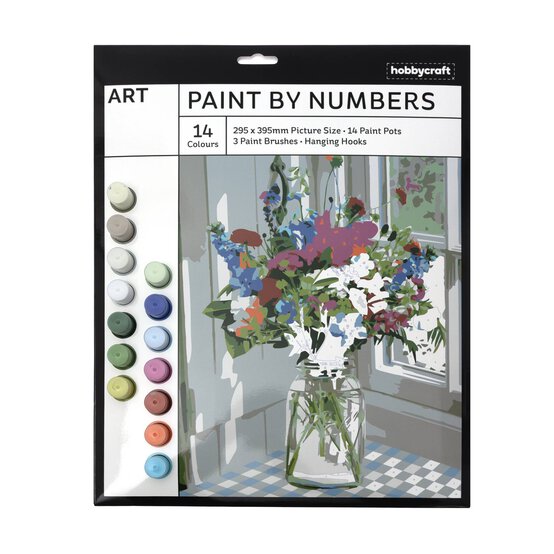 Flowers in the Window Paint by Numbers