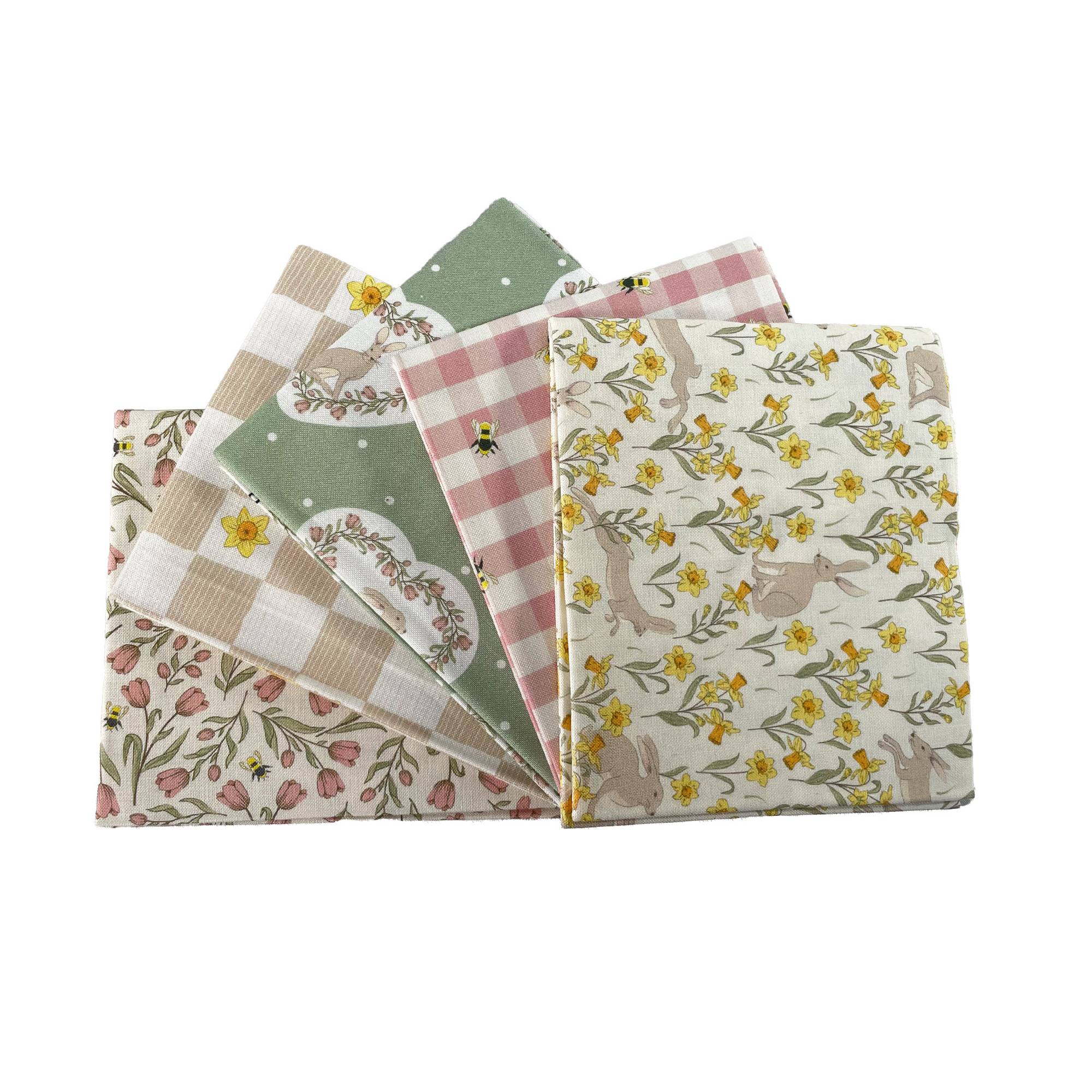 Spring Hare Cotton Fat Quarters 5 Pack