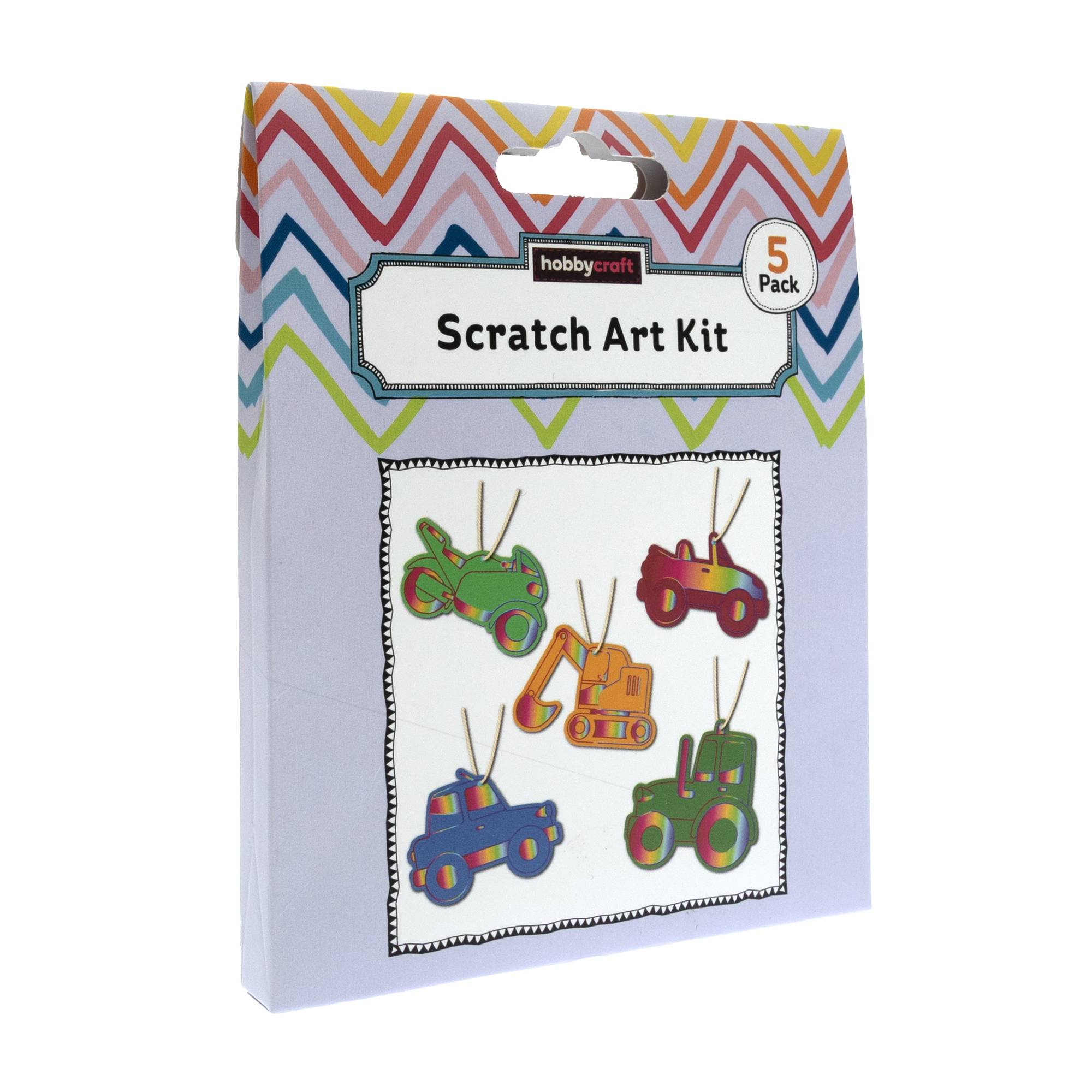 Transport Scratch Art Kit 5 Pack
