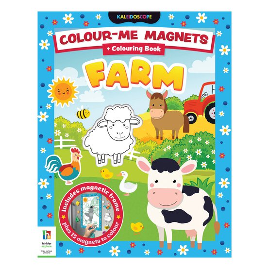 Kaleidoscope Farm Colour-Me Magnets and Colouring Book