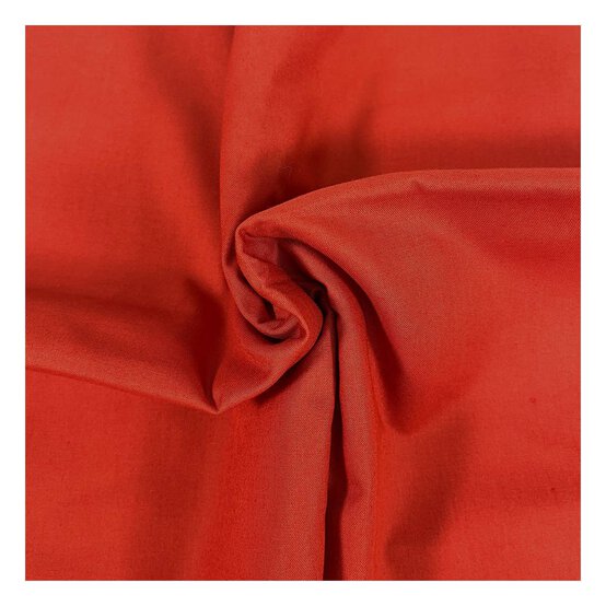 Burnt Orange Organic Premium Cotton Fabric by the Metre