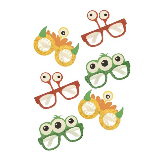 Monster Novelty Glasses 6 Pack