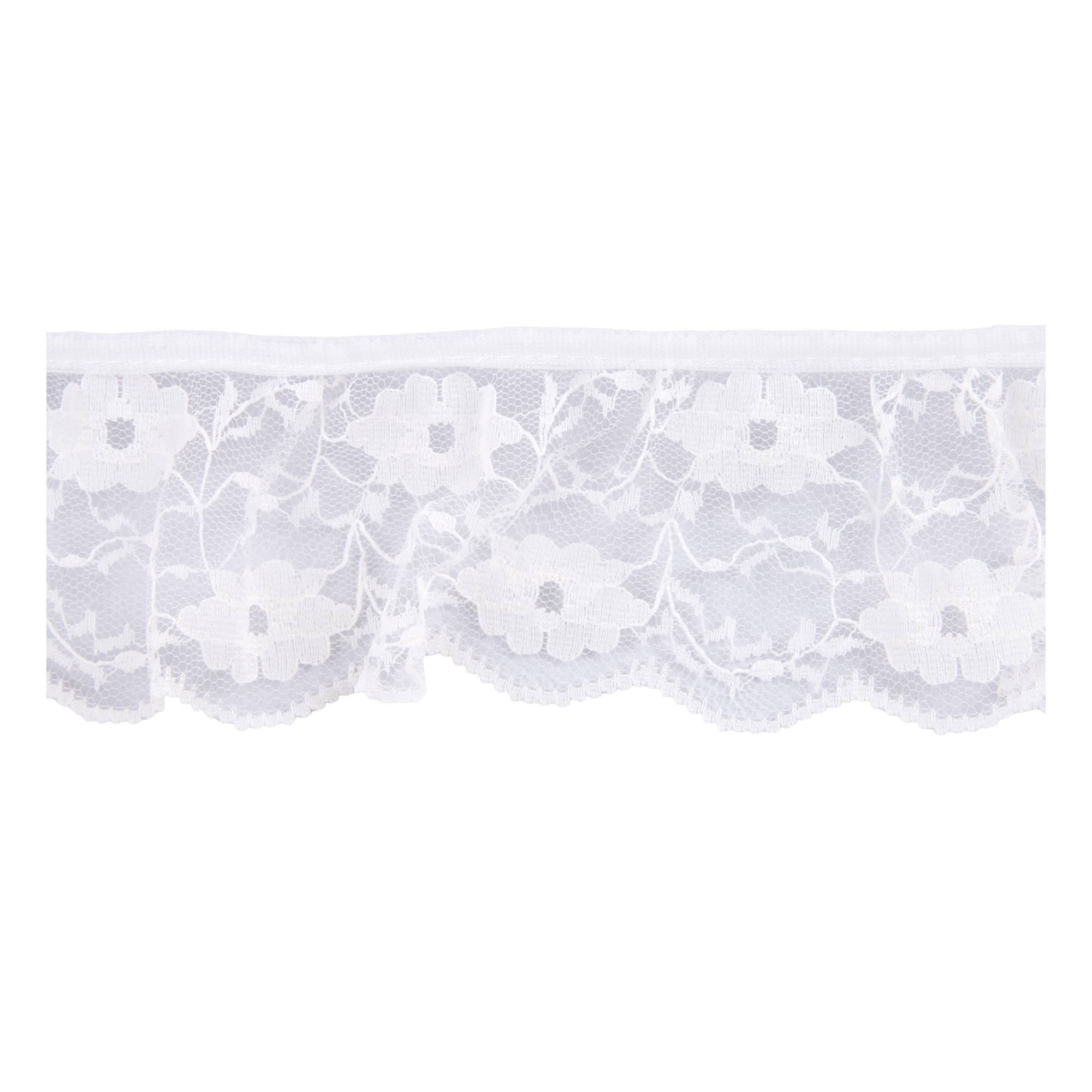 Cream 60mm Frilled Nylon Lace Trim by the Metre