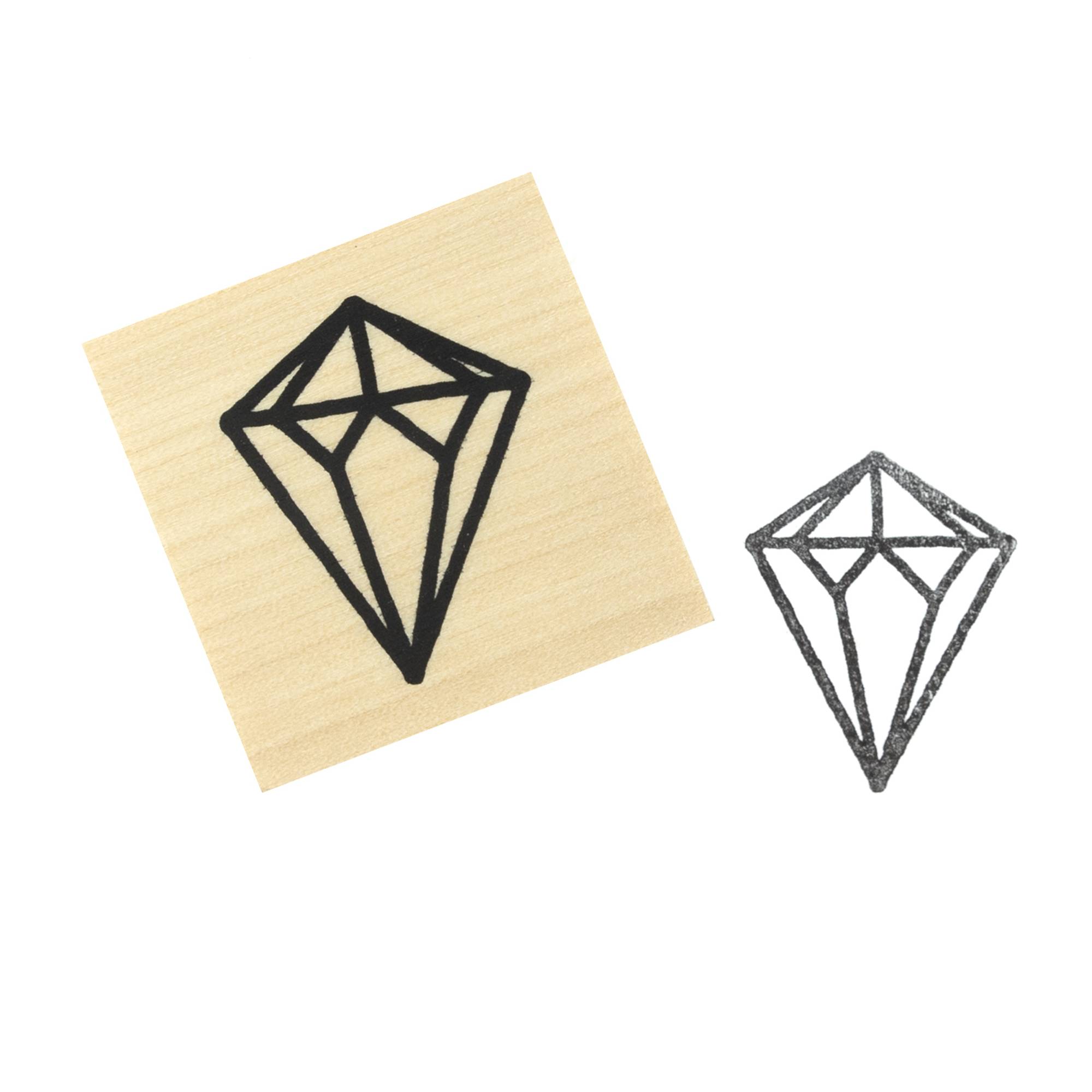 Diamond Wooden Stamp 3.8cm x 3.8cm