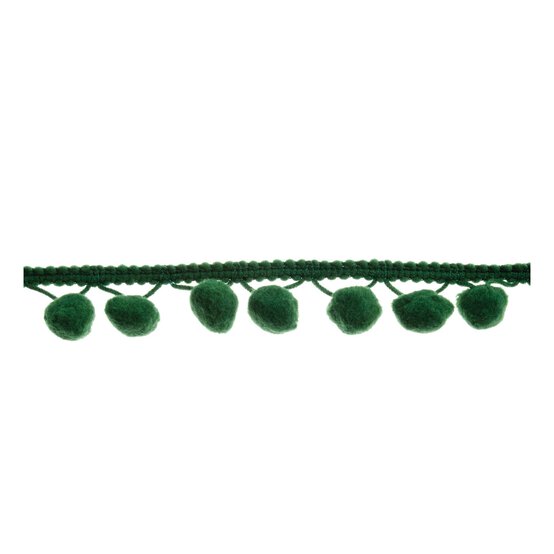 Forest Green 20mm Pom Pom Trim by the Metre