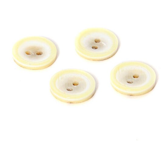 Hemline Cream Basic Knitwear Button 4 Pack