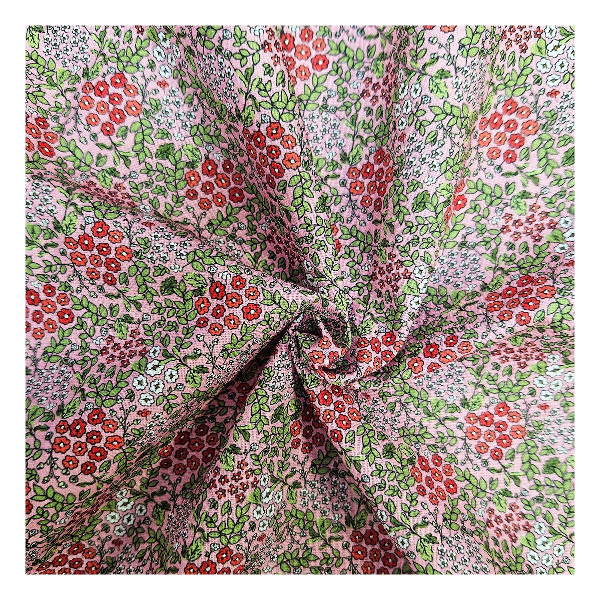 Floral Blush Cotton Fabric by the Metre