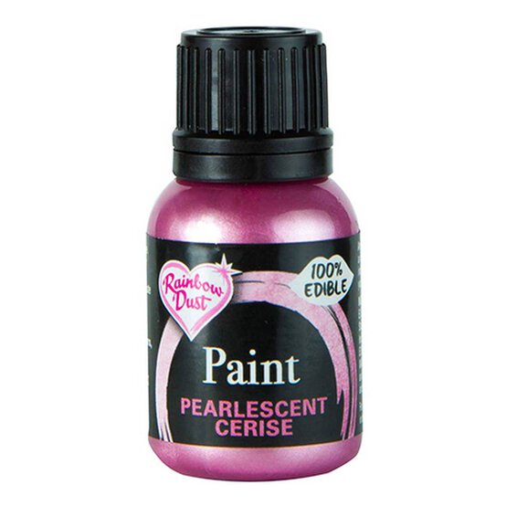 Rainbow Dust Pearlescent Cerise Food Paint 25ml