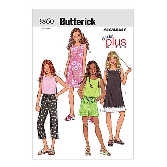 Butterick Girls’ Separates Sewing Pattern 3860 (11-17)