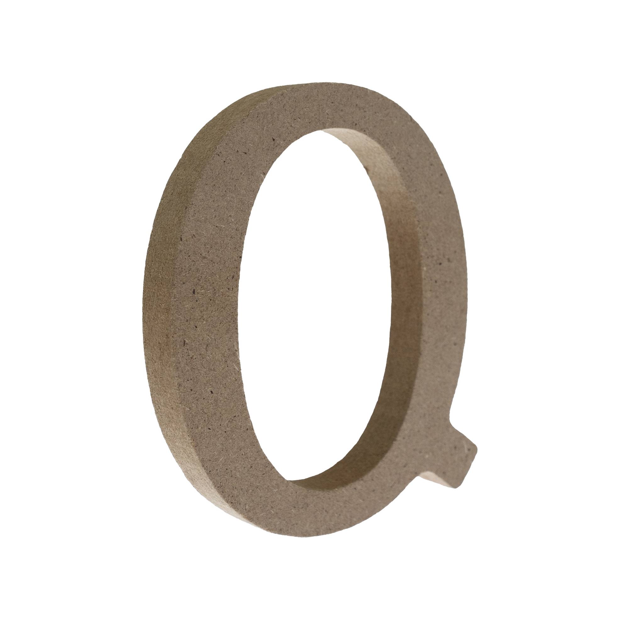 MDF Wooden Letter Q 8cm