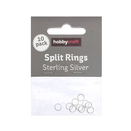 Sterling Silver 7mm Split Rings 10 Pack