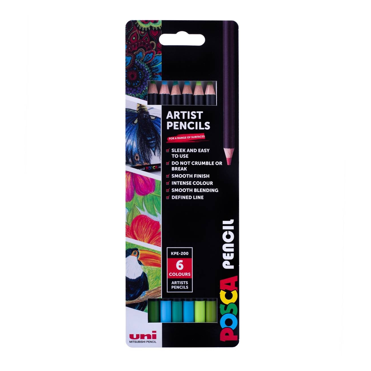 Uni-ball Posca Ocean Artist Pencils 6 Pack