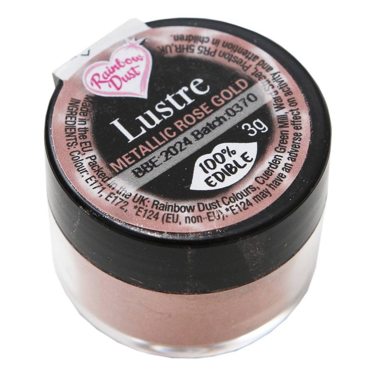 Rainbow Dust Rose Gold Edible Lustre Powder 3g