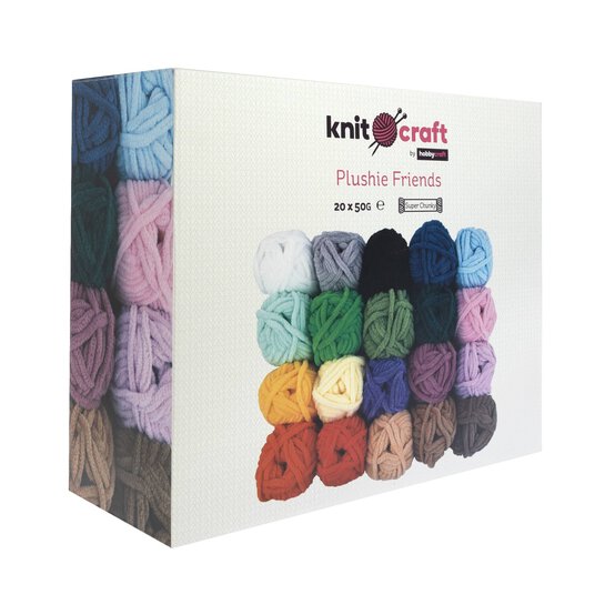 Knitcraft Plushie Friends Gift Set 50g 20 Pack