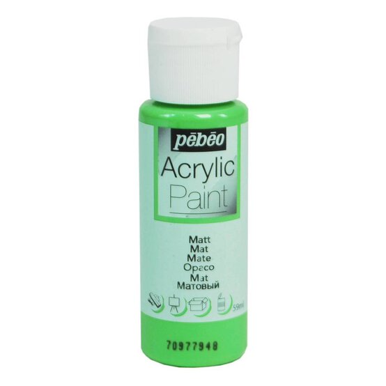 Pebeo Apple Green Matt Acrylic Craft Paint 59ml
