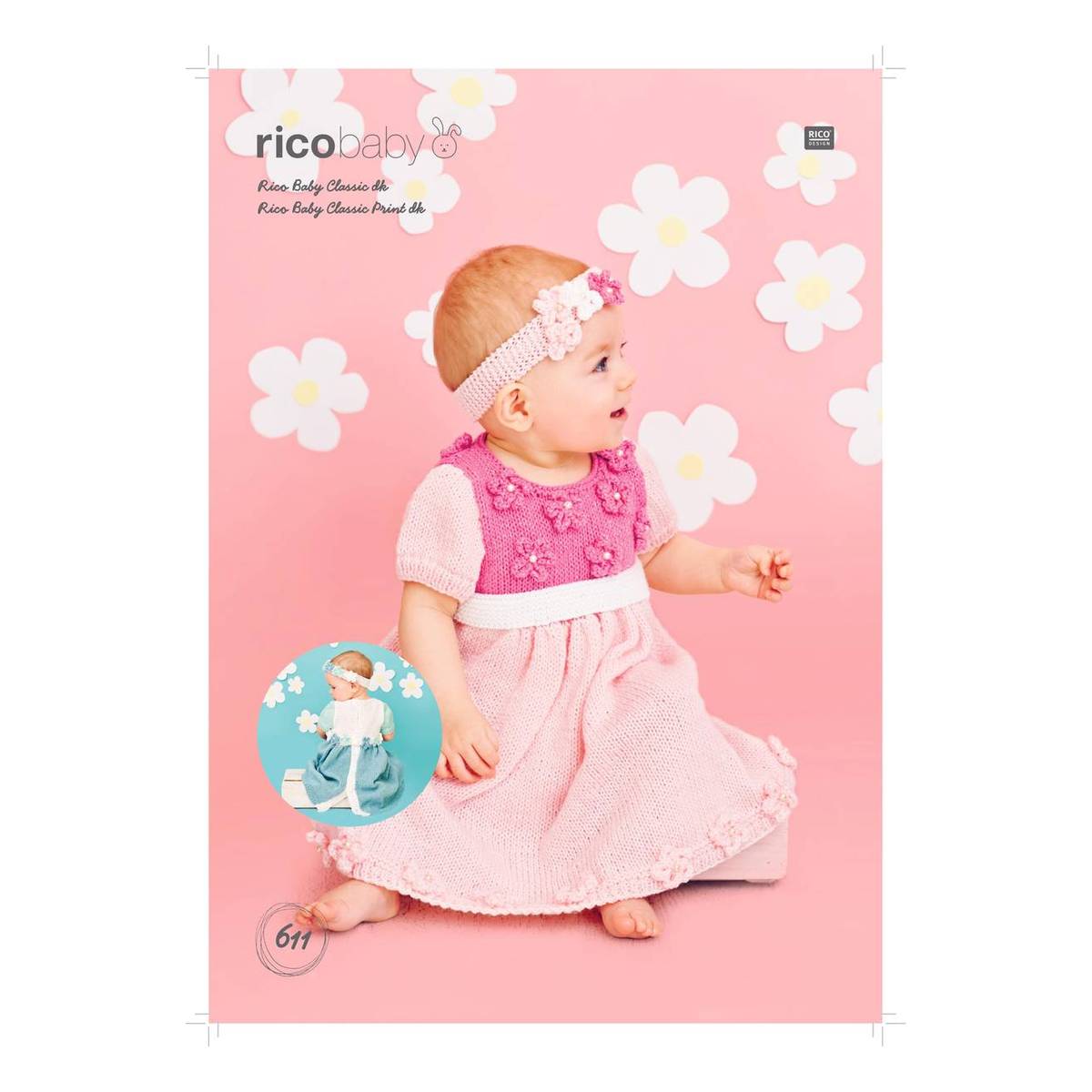 Rico Baby Classic DK Hat and Headband Digital Pattern 611