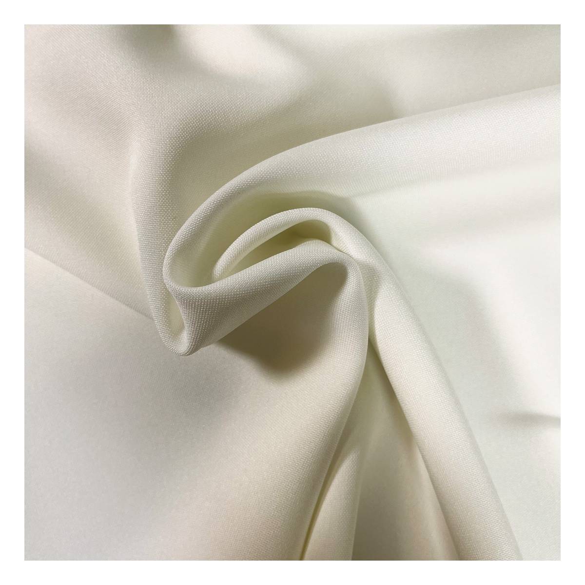 Cream Polyester Bi-Stretch Fabric by the Metre