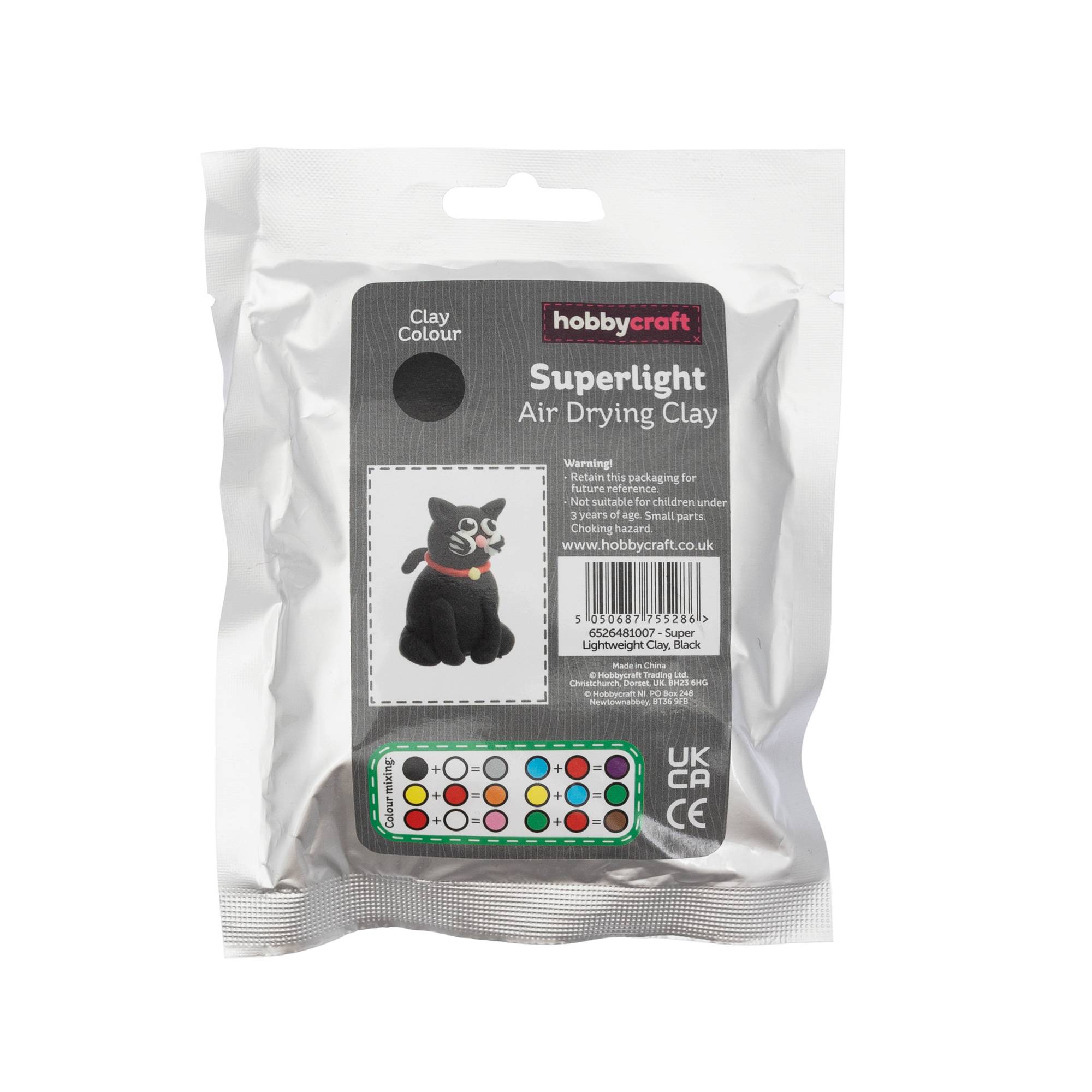 Black Superlight Air Drying Clay 30g