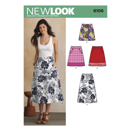 New Look Women's Skirts Sewing Pattern 6106