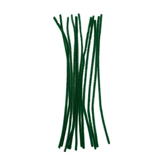 Dark Green Pipe Cleaners 12 Pack