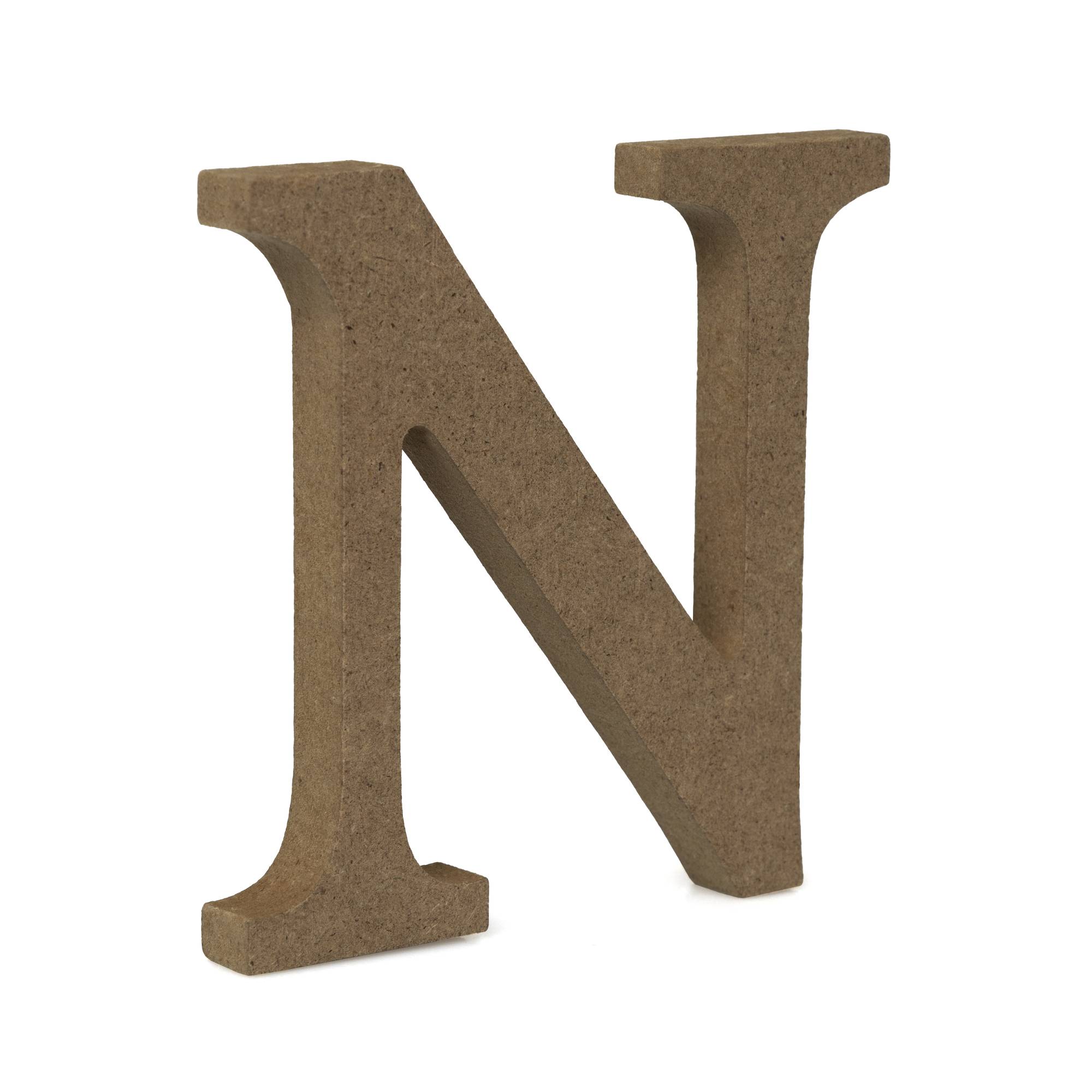 MDF Wooden Letter N 8cm