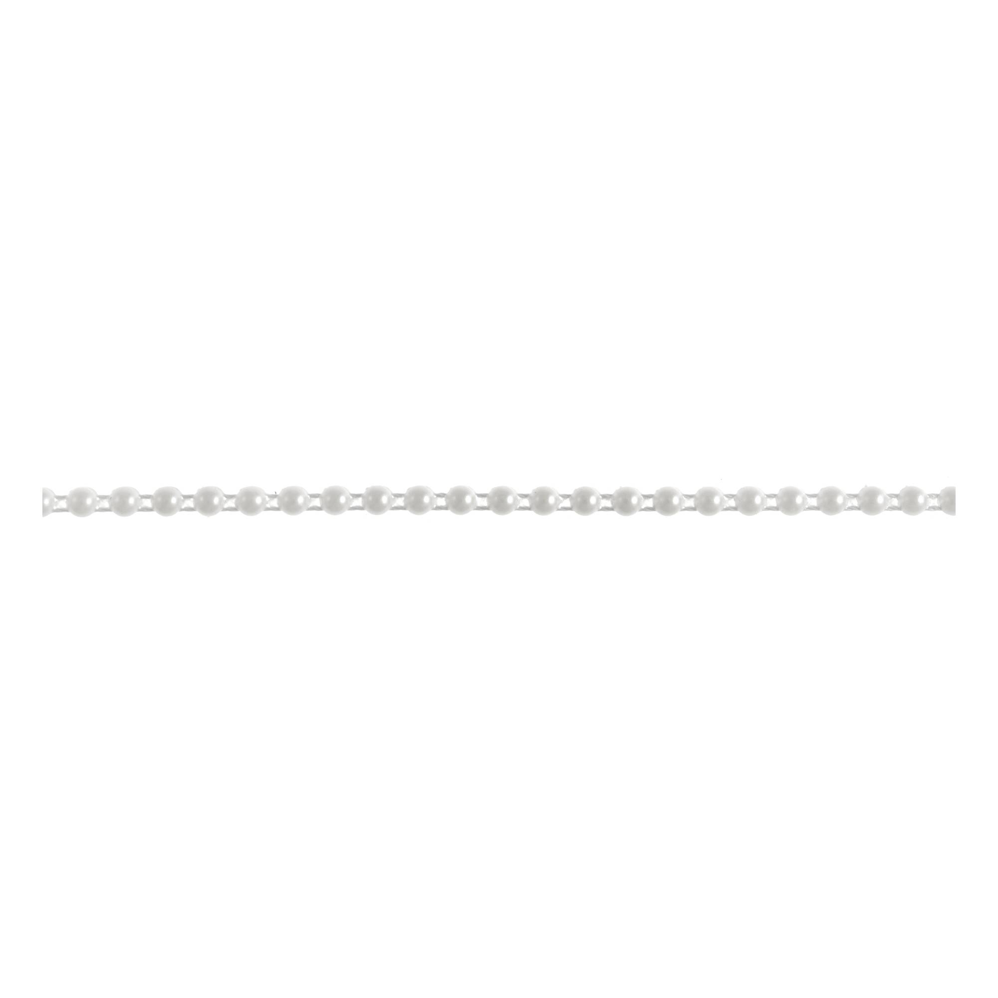 White 4mm Flat Back Pearl Beading by the Metre