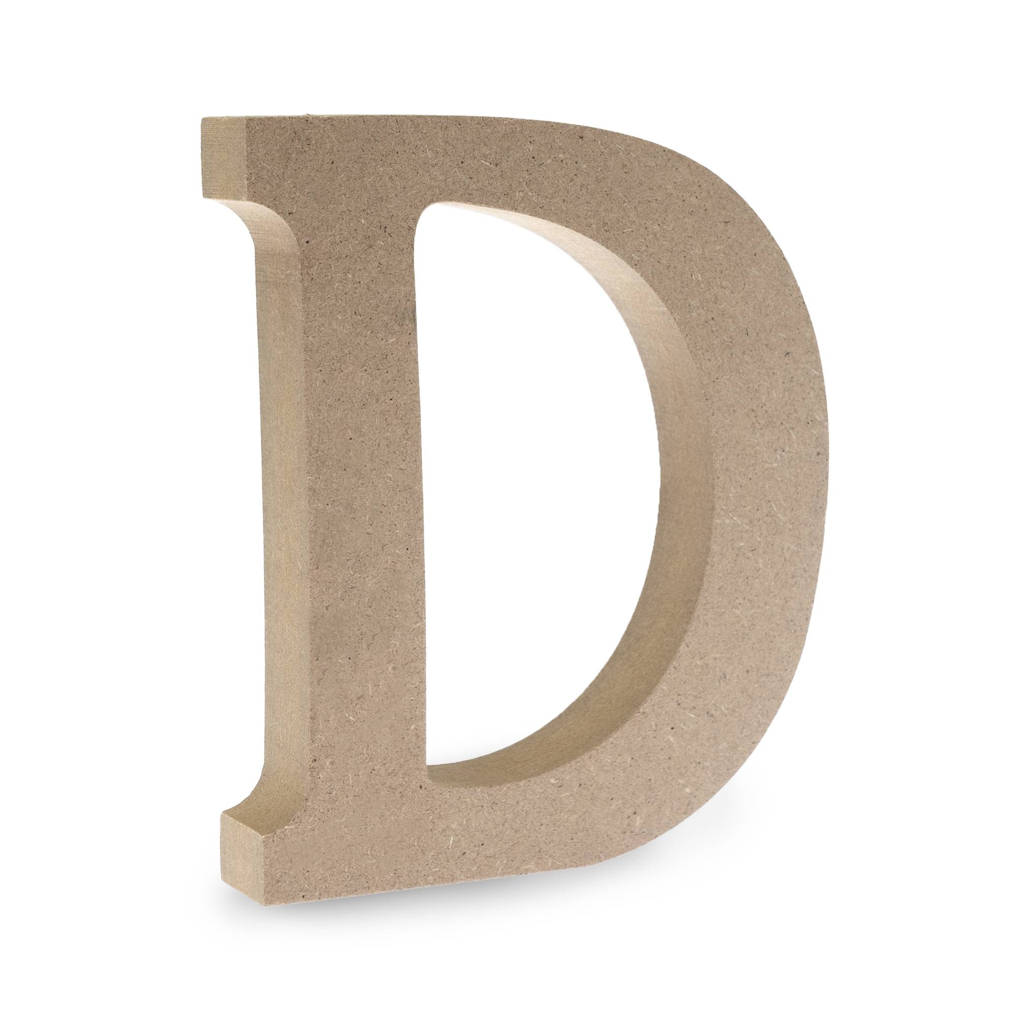 MDF Wooden Letter D 13cm