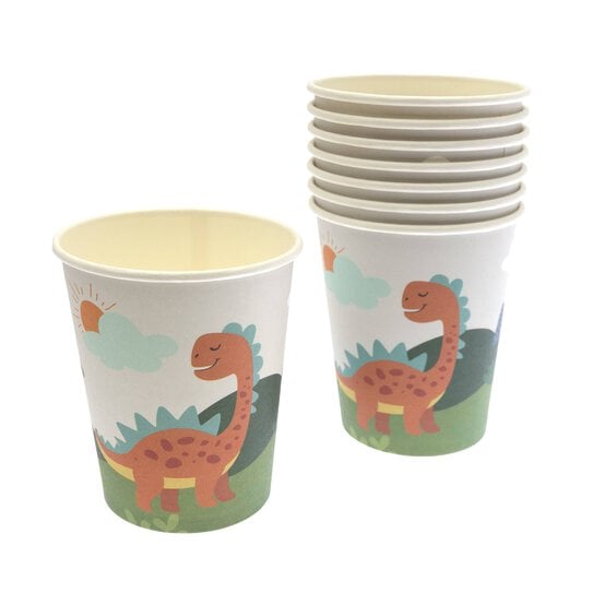Dinosaur Party Paper Cups 8 Pack