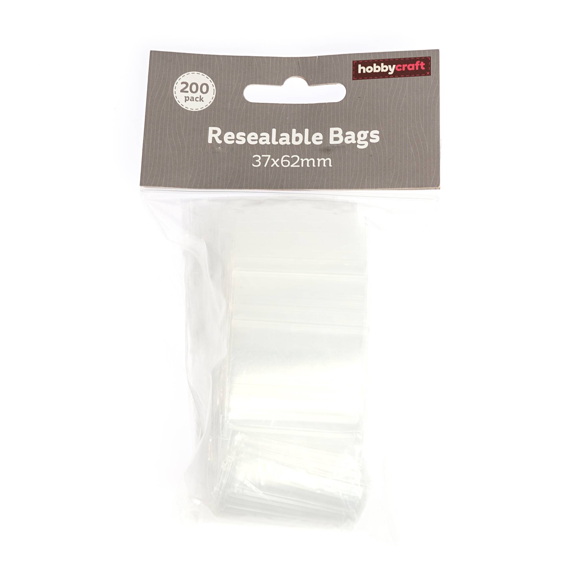 Clear Resealable Bags 37mm x 62mm 200 Pack