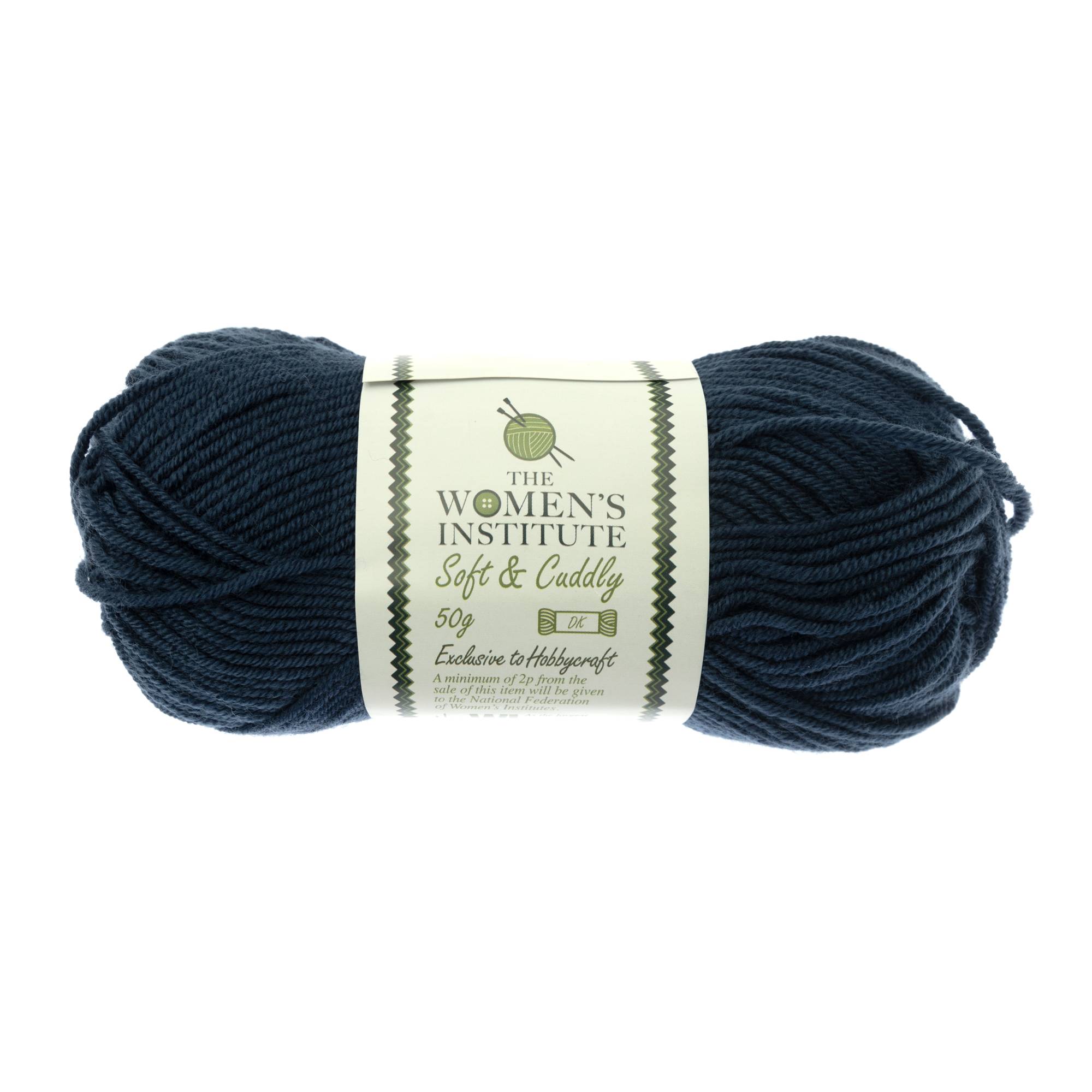 Women's Institute Dark Blue Soft and Cuddly DK Yarn 50g