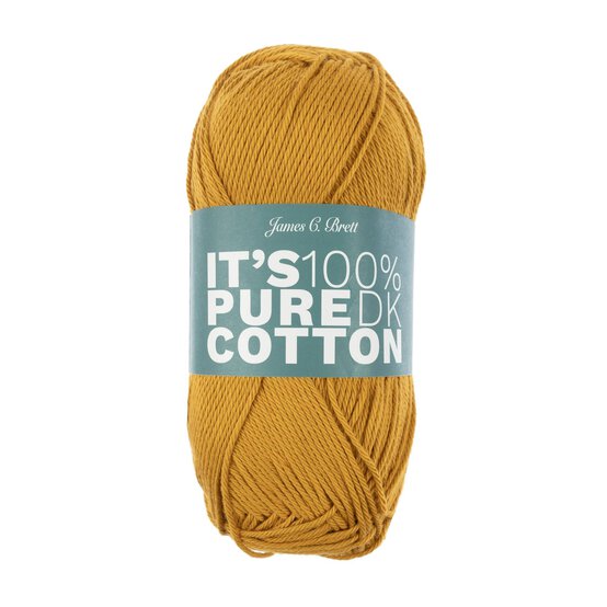 James C Brett Mustard It’s Pure Cotton Yarn 100g